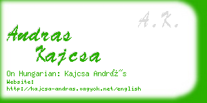 andras kajcsa business card